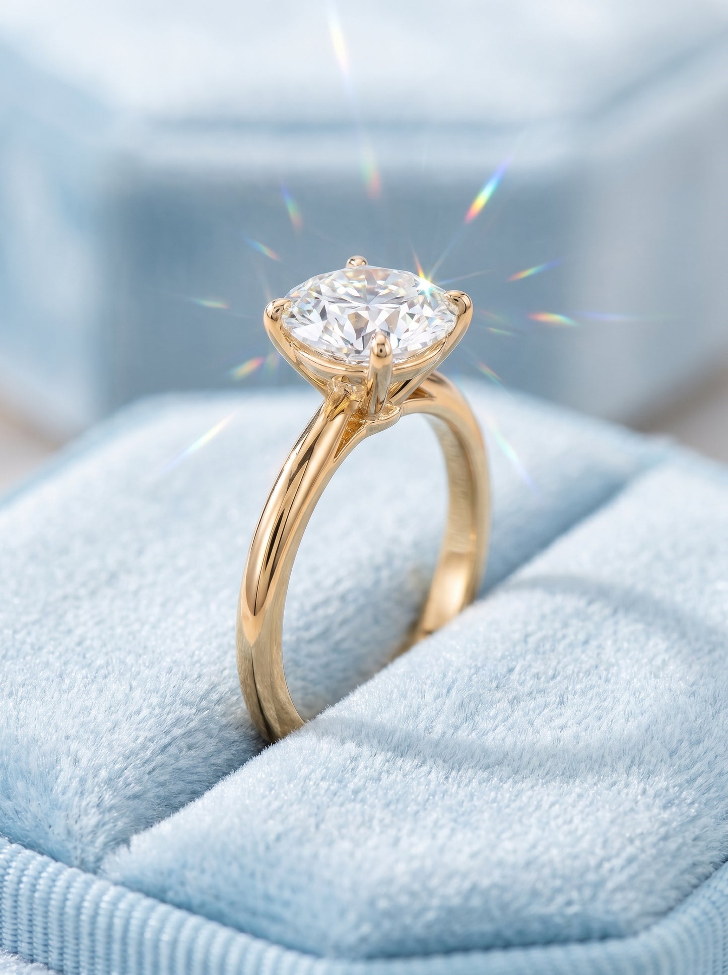 18KT Yellow Gold Diamond Solitaire Ring