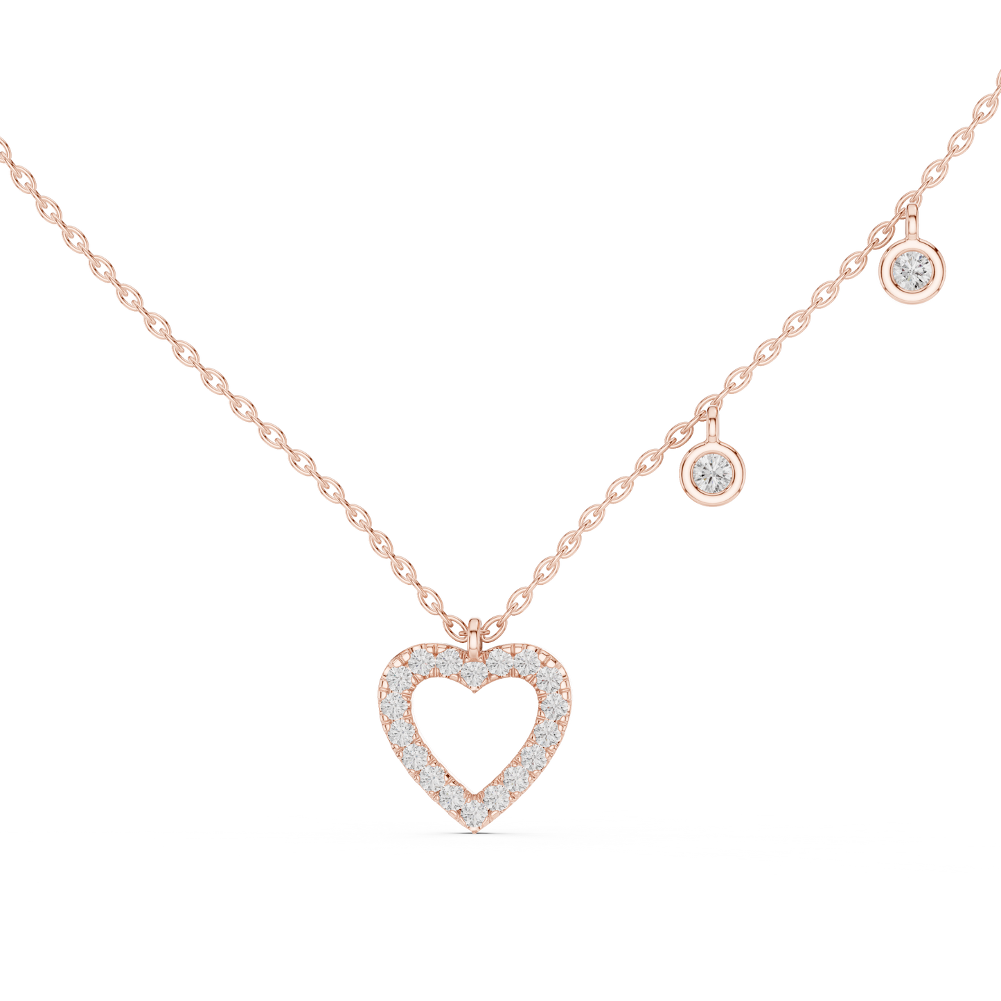 Diamond Heart Pendant Necklace