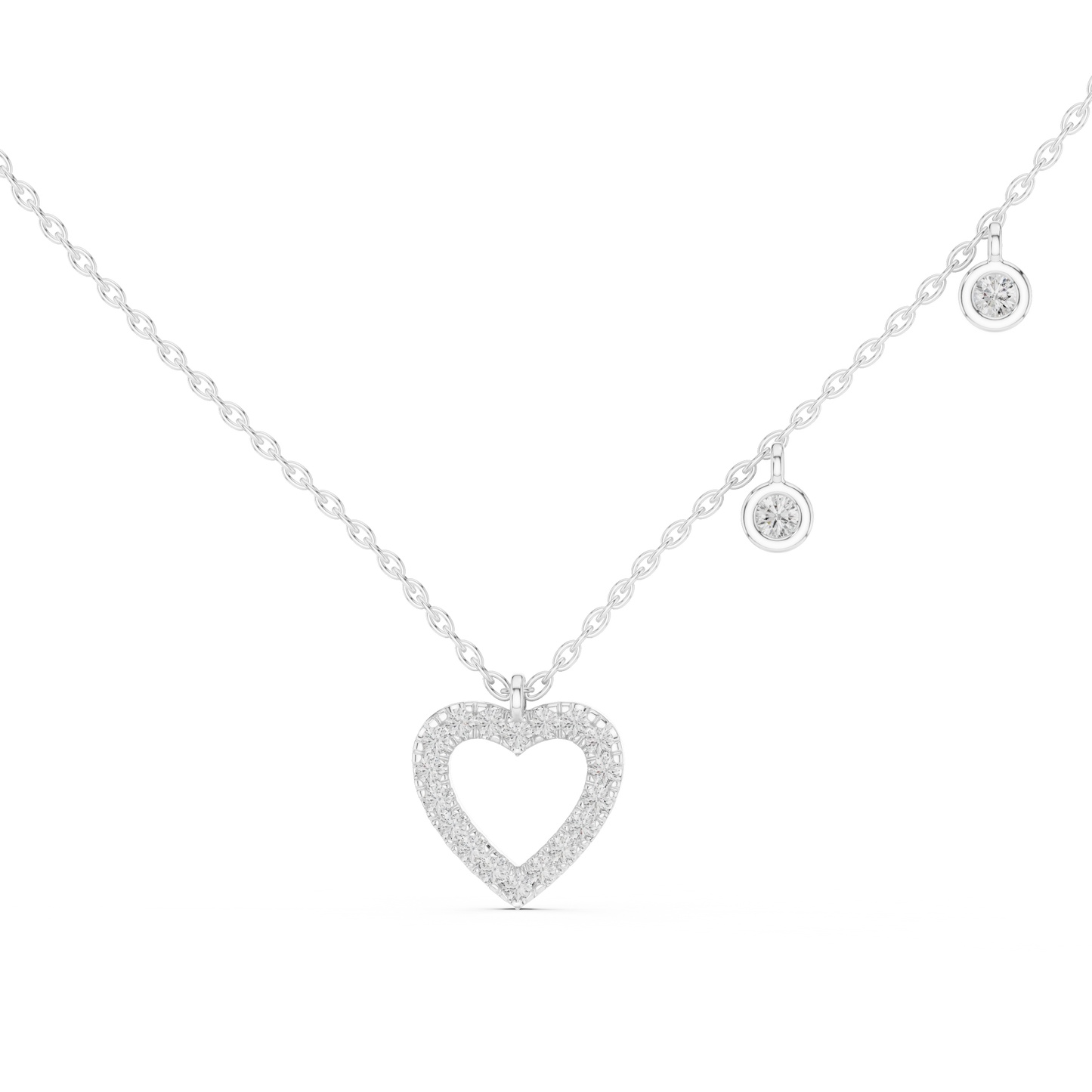 Diamond Heart Pendant Necklace