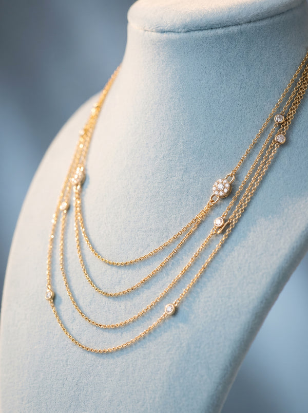 18KT White Gold Diamond Choker Necklace