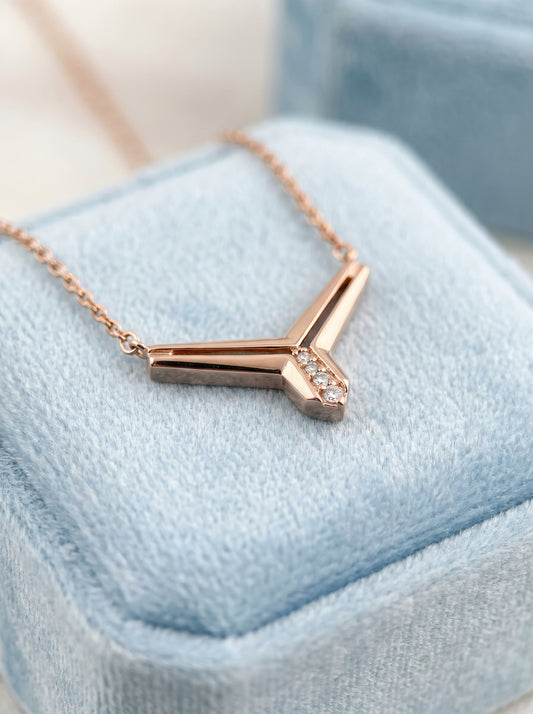 18KT Rose Gold Modern Mangalsutra