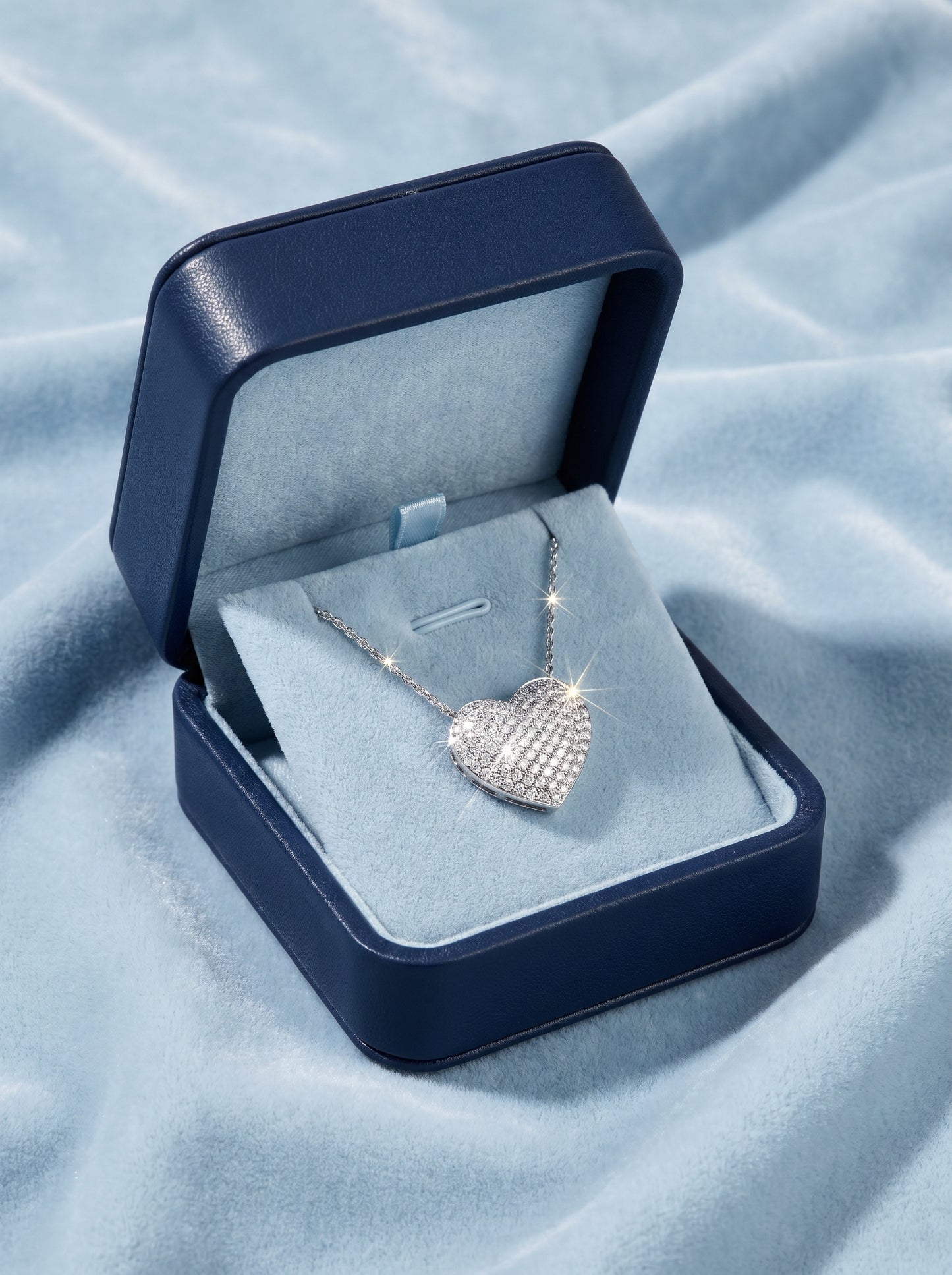 18KT White Gold Diamond Heart Gift Pendant