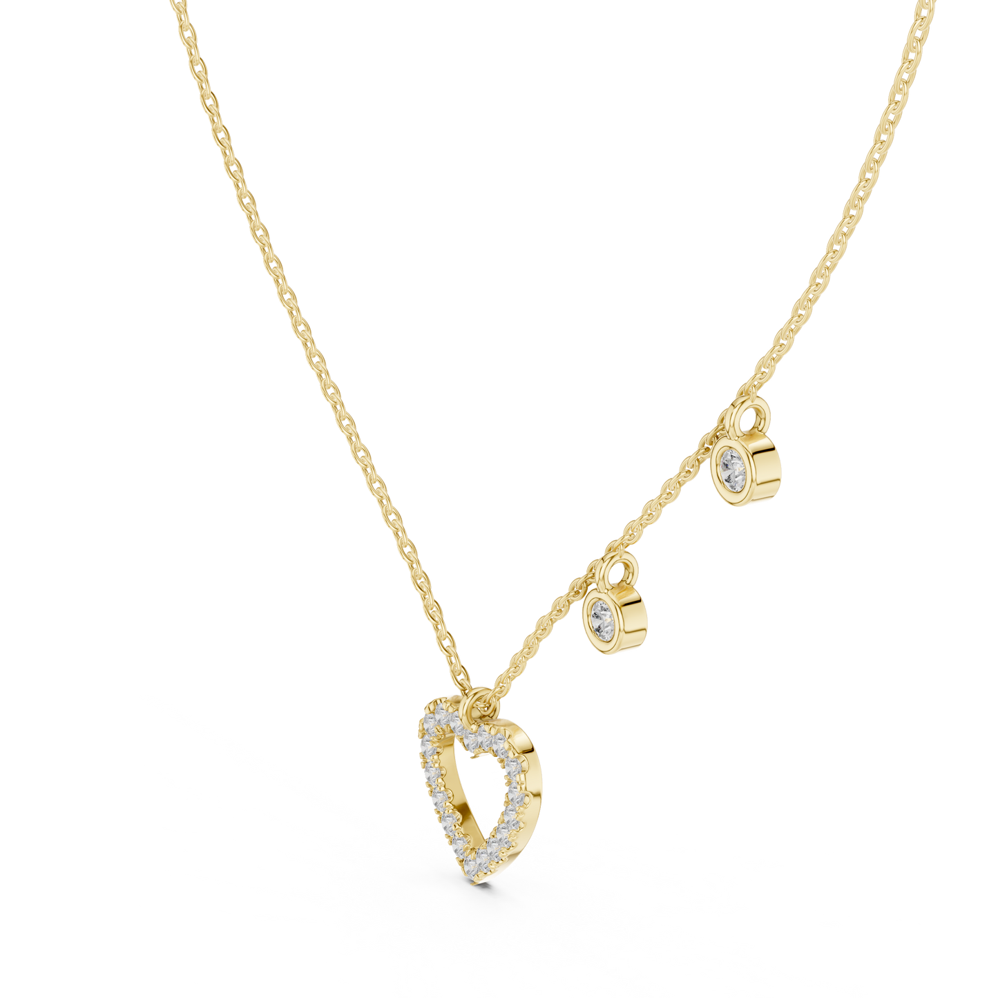 Diamond Heart Pendant Necklace