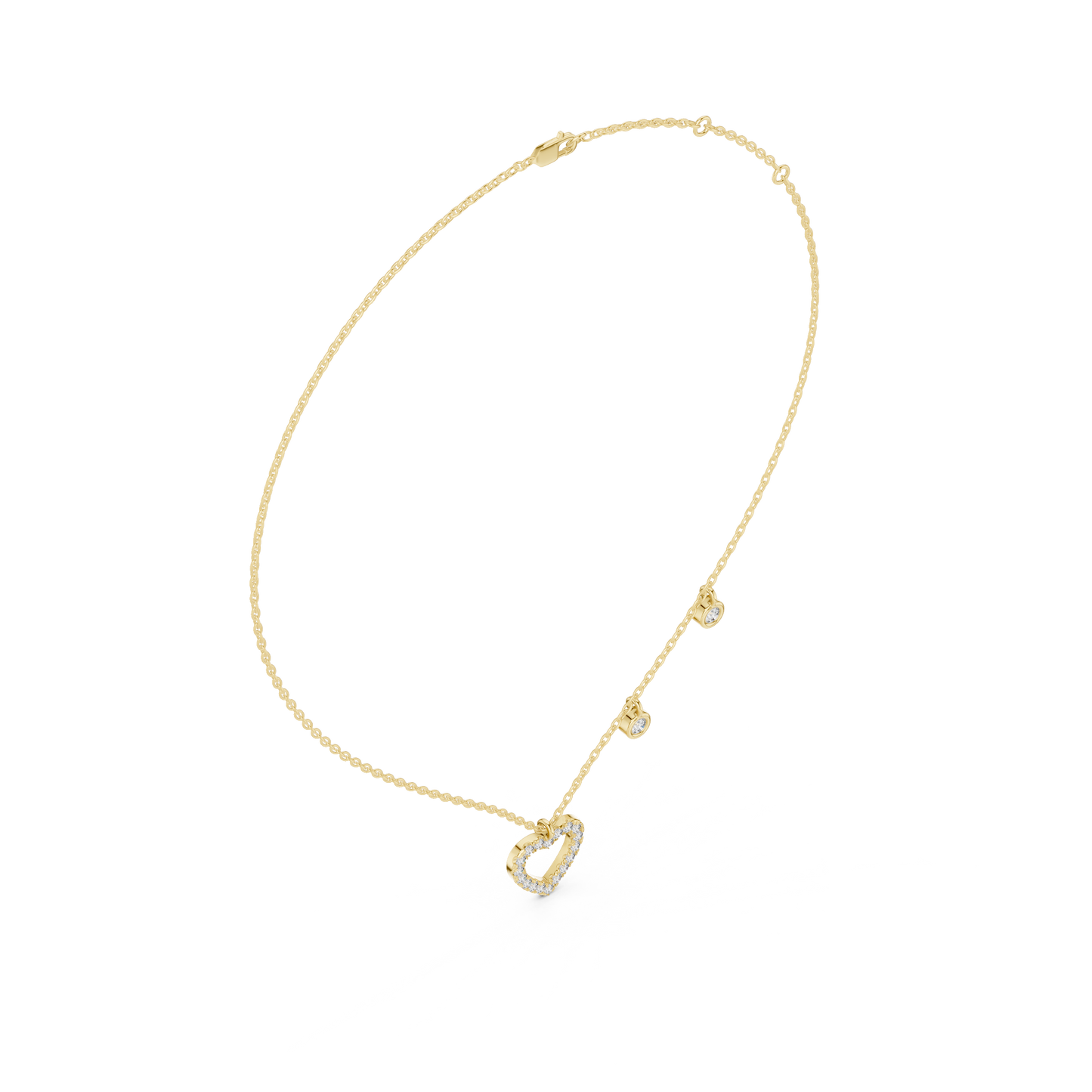 Diamond Heart Pendant Necklace