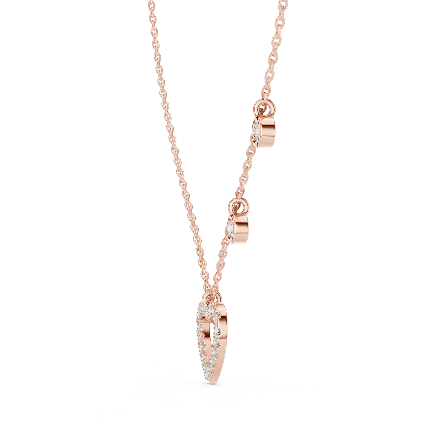 Diamond Heart Pendant Necklace