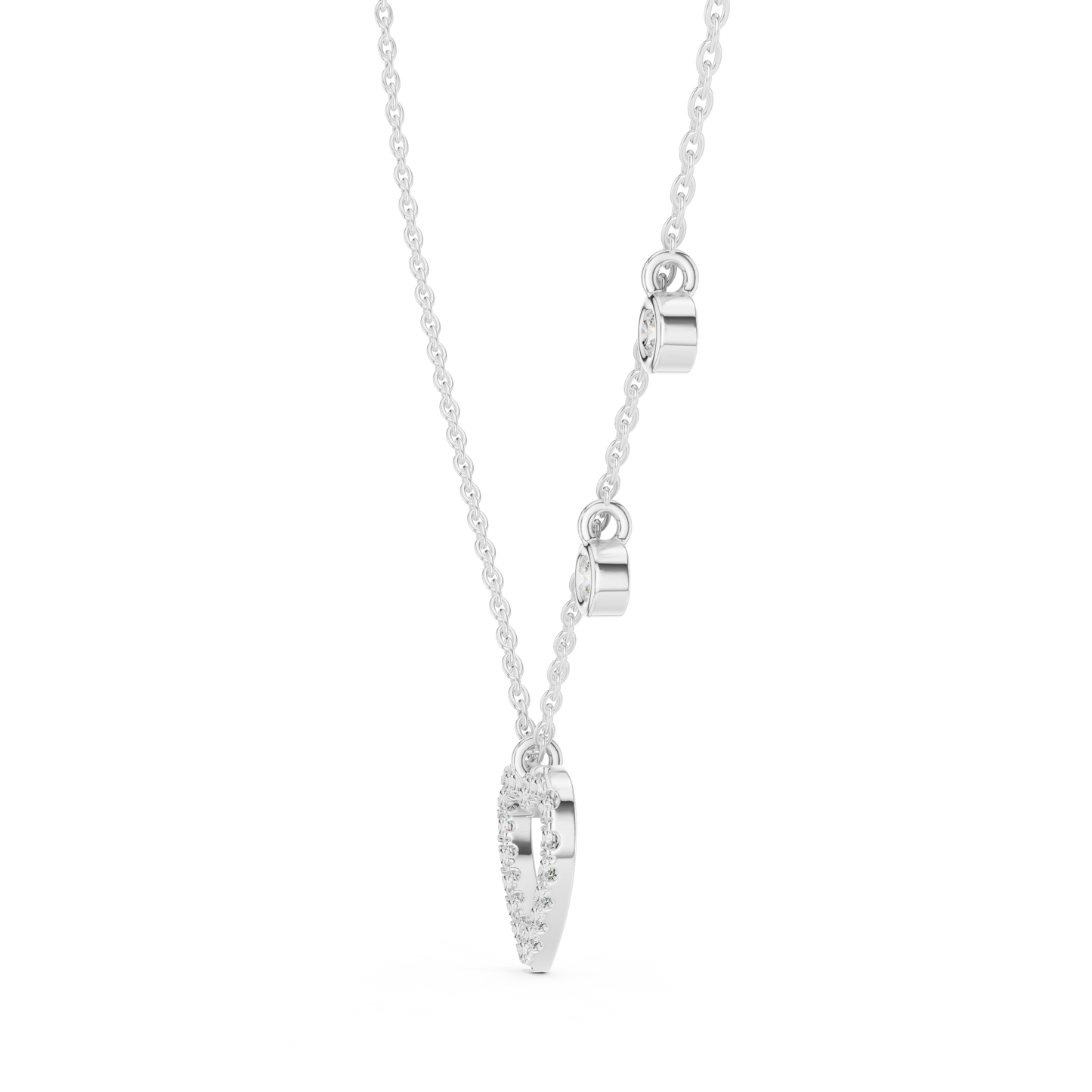 Diamond Heart Pendant Necklace