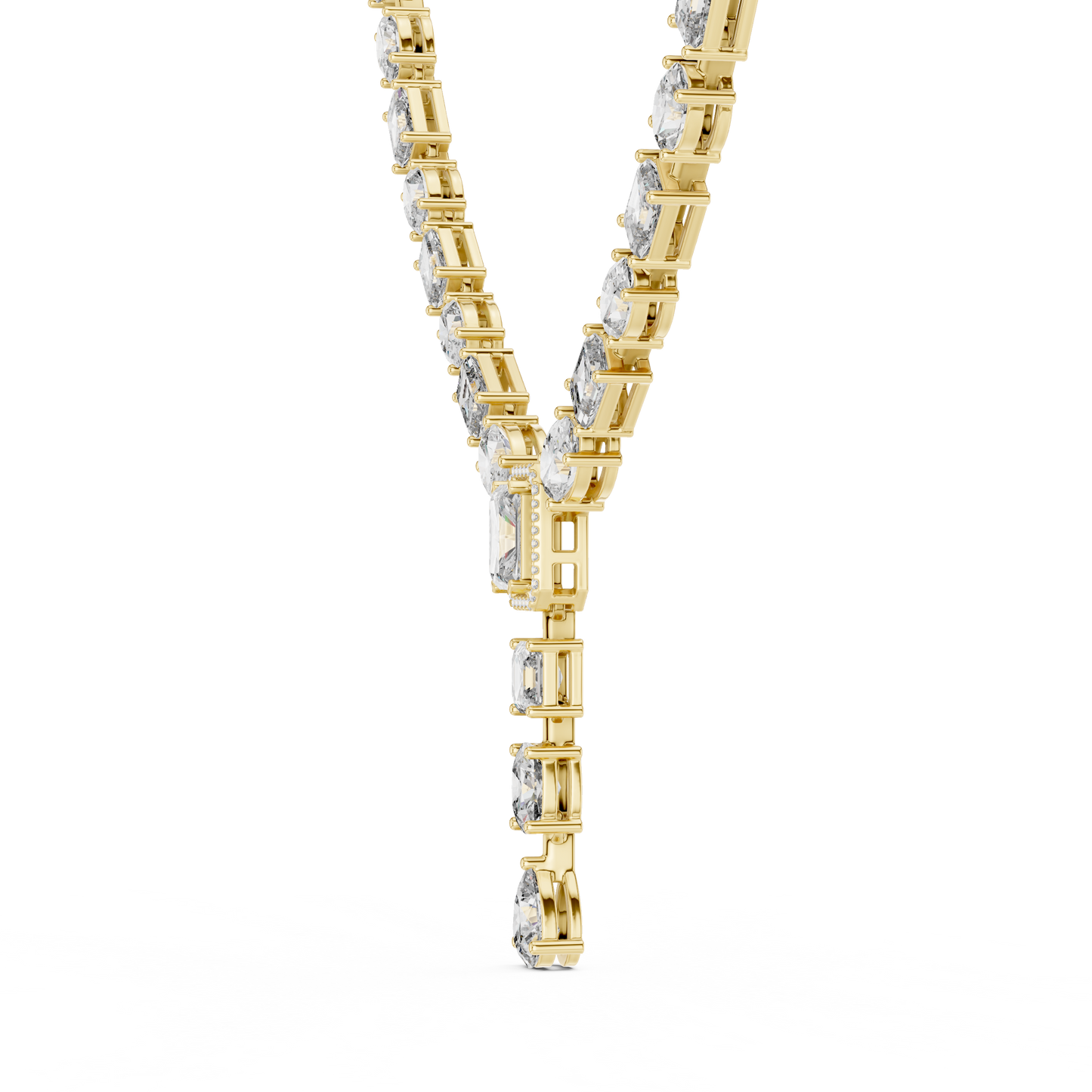 Multi-Shape Diamond Tennis Necklace