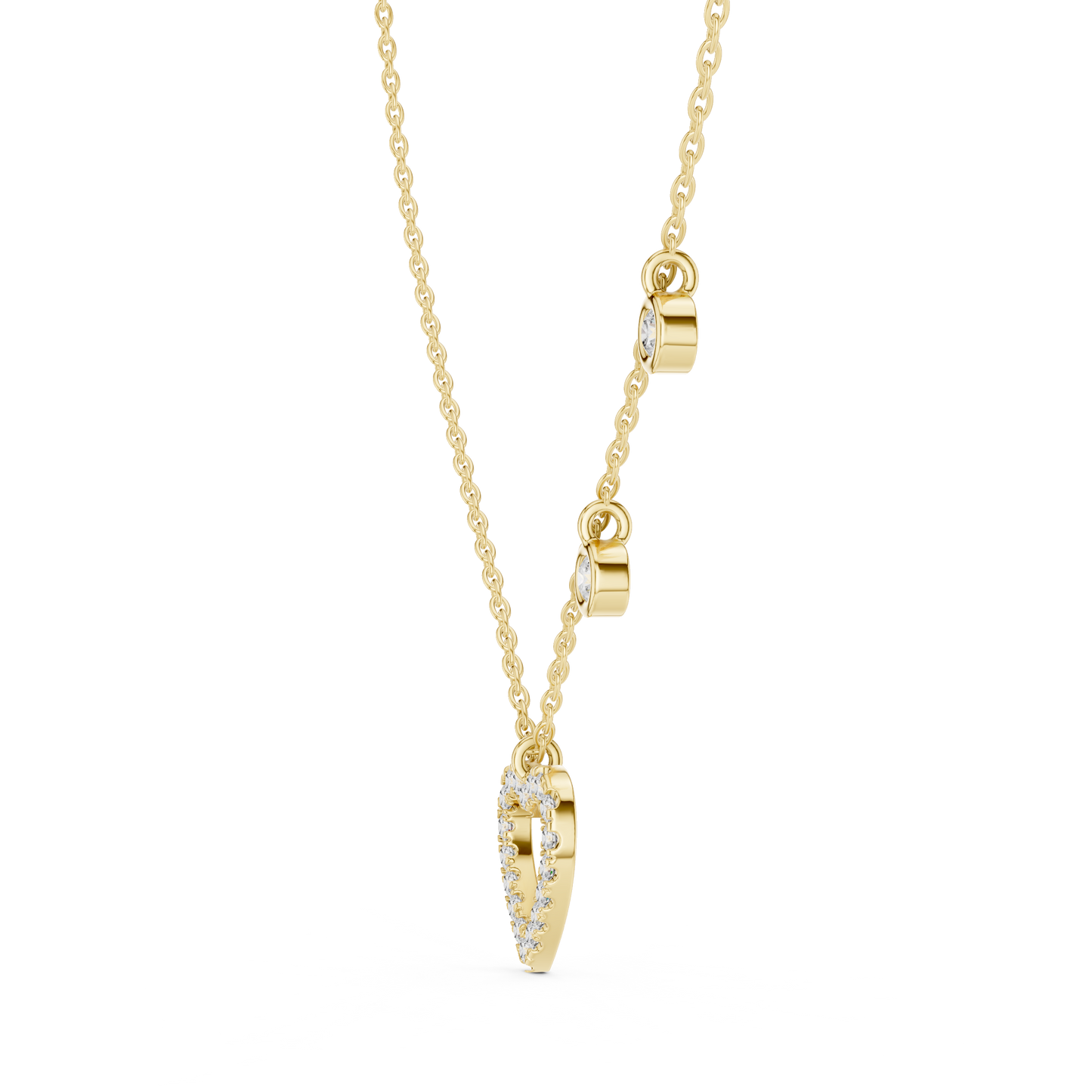 Diamond Heart Pendant Necklace